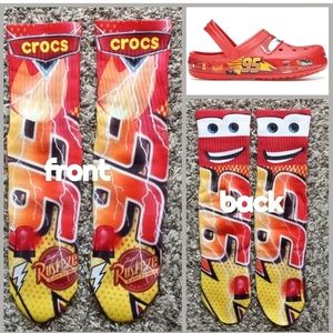 Lighting McQueen crocs socks